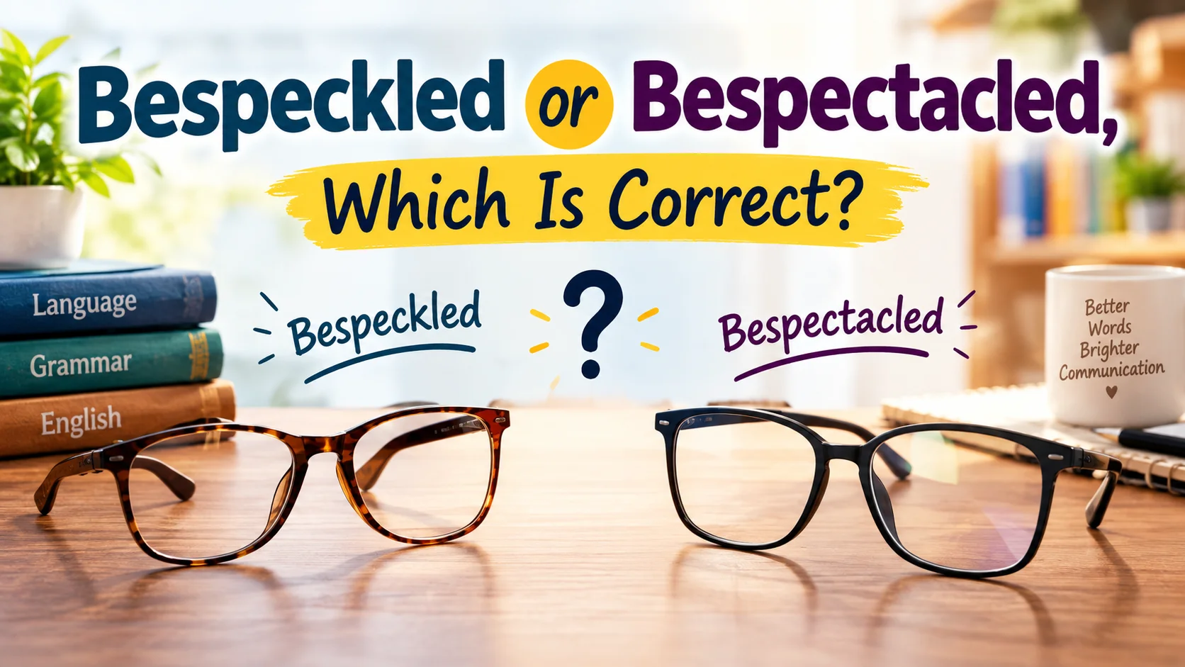 Bespeckled or Bespectacled, Which Is Correct?