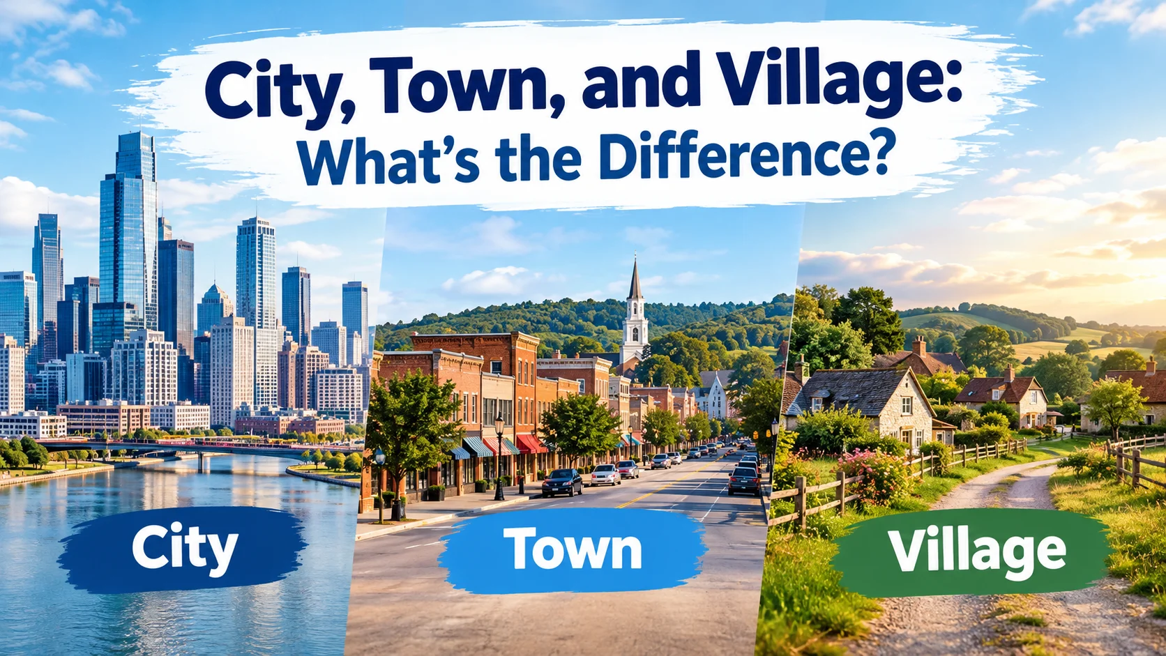 City, Town, and Village: What’s the Difference?