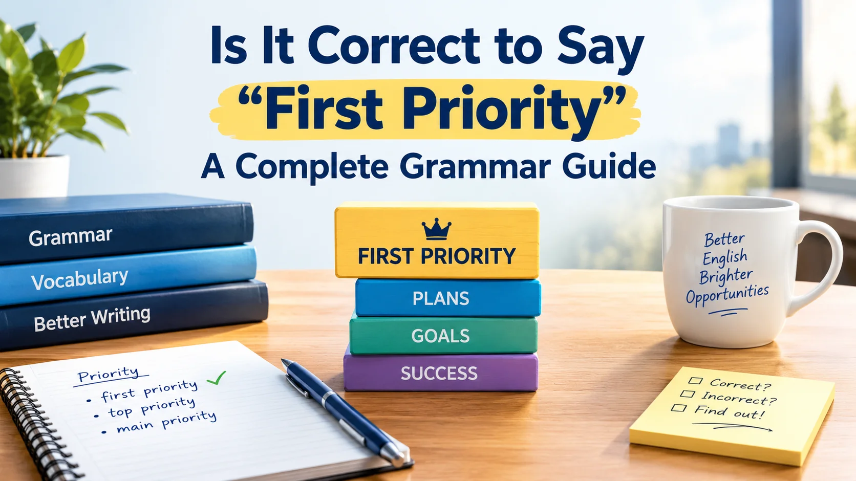 Is It Correct to Say “First Priority”? A Complete Grammar Guide