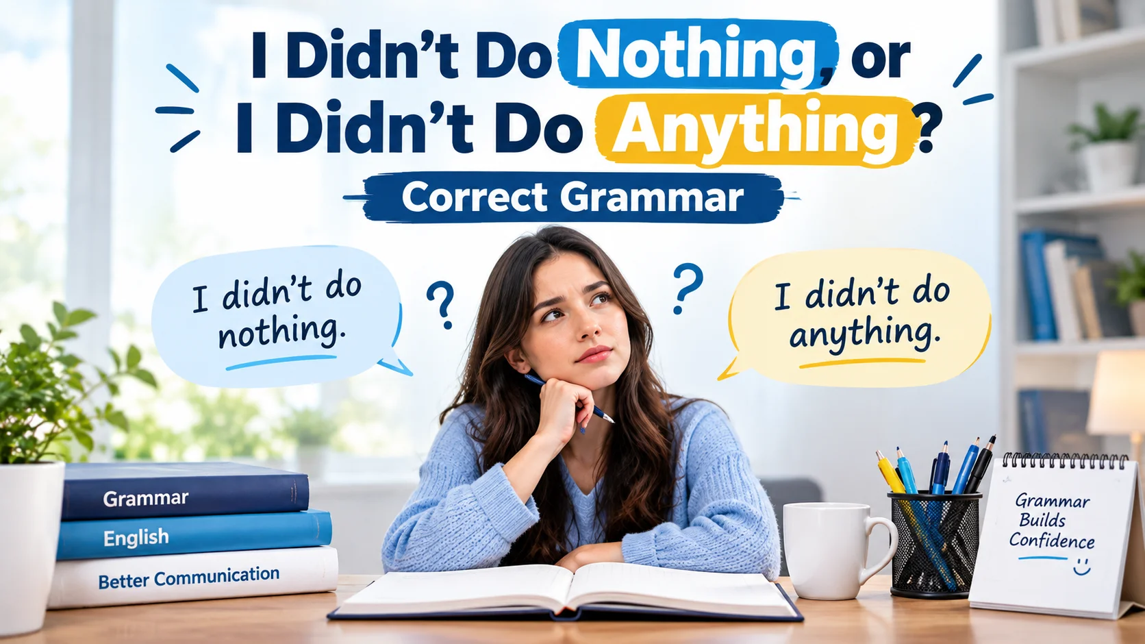 I Didn’t Do Nothing, or I Didn’t Do Anything? Correct Grammar