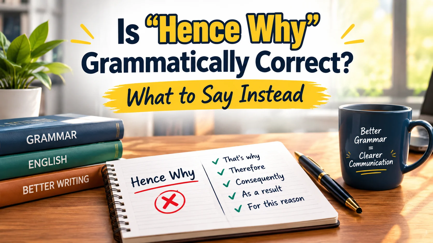 Is “Hence Why” Grammatically Correct? What to Say Instead