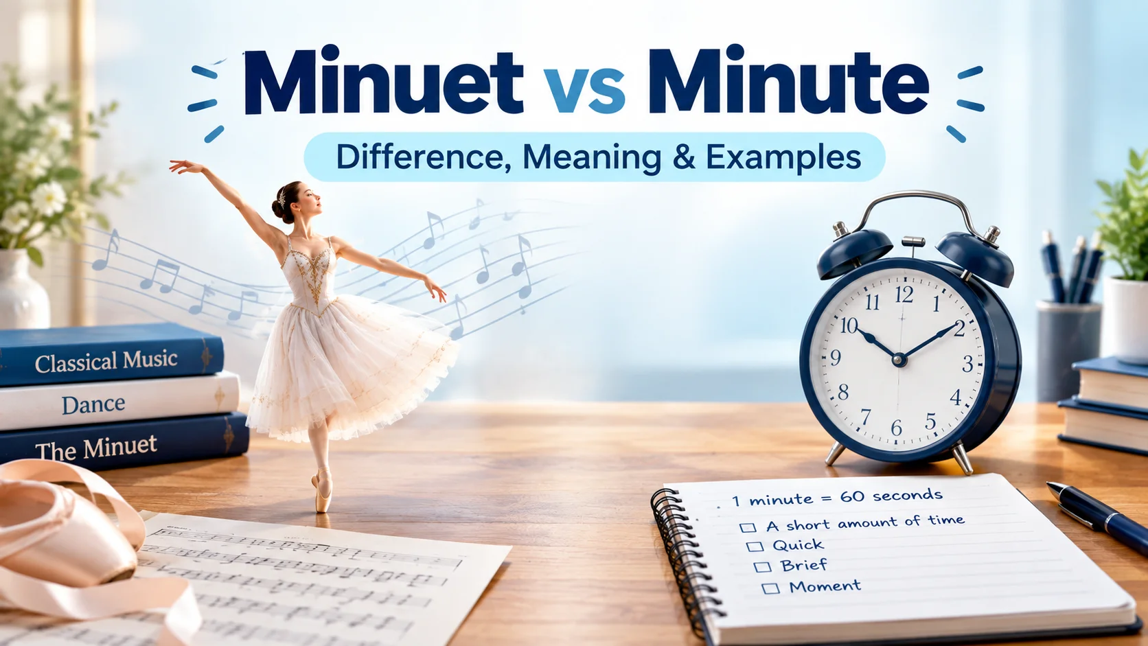Minuet vs Minute, Difference, Meaning & Examples