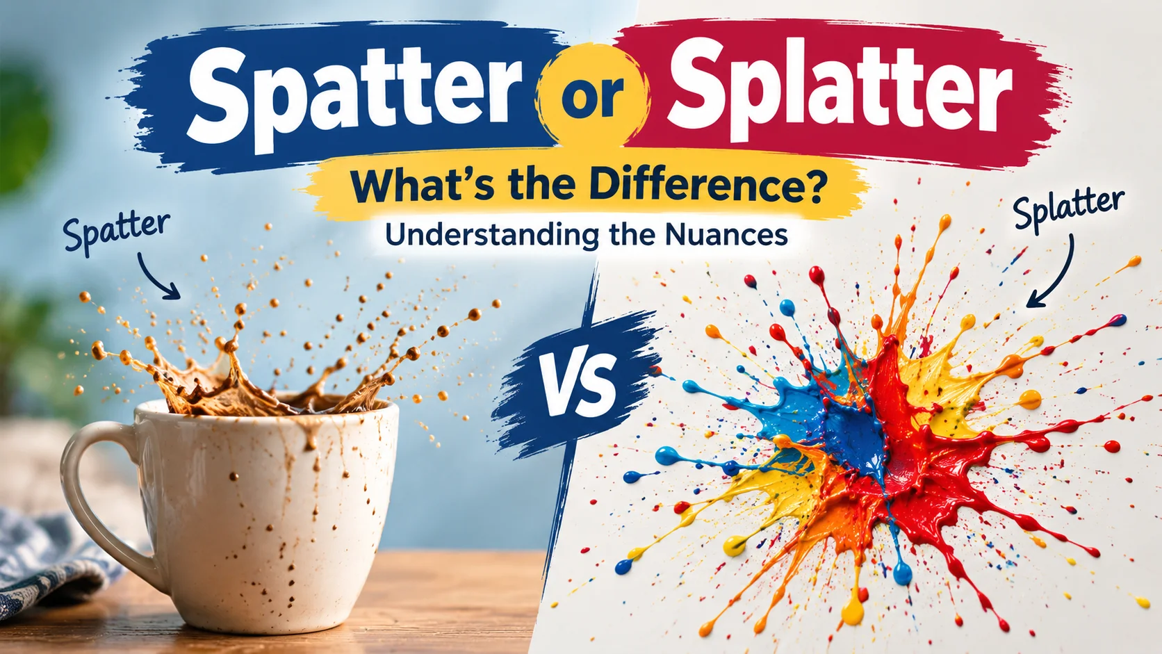 Spatter or Splatter, What’s the Difference? Understanding the Nuances